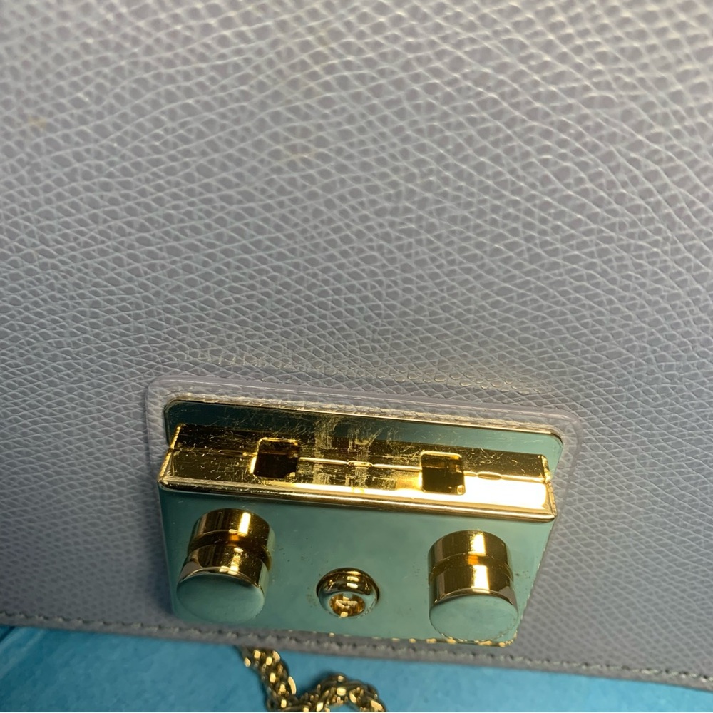 Pre Owned Authentic Furla Lavender Mini Crossbody Bag with Chain Strap - Picture 16 of 17